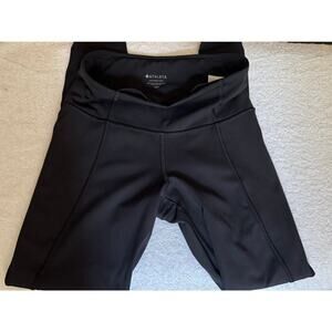 Athleta Lighting High Rise waistband black Tights XXS Support w/5pockets‎